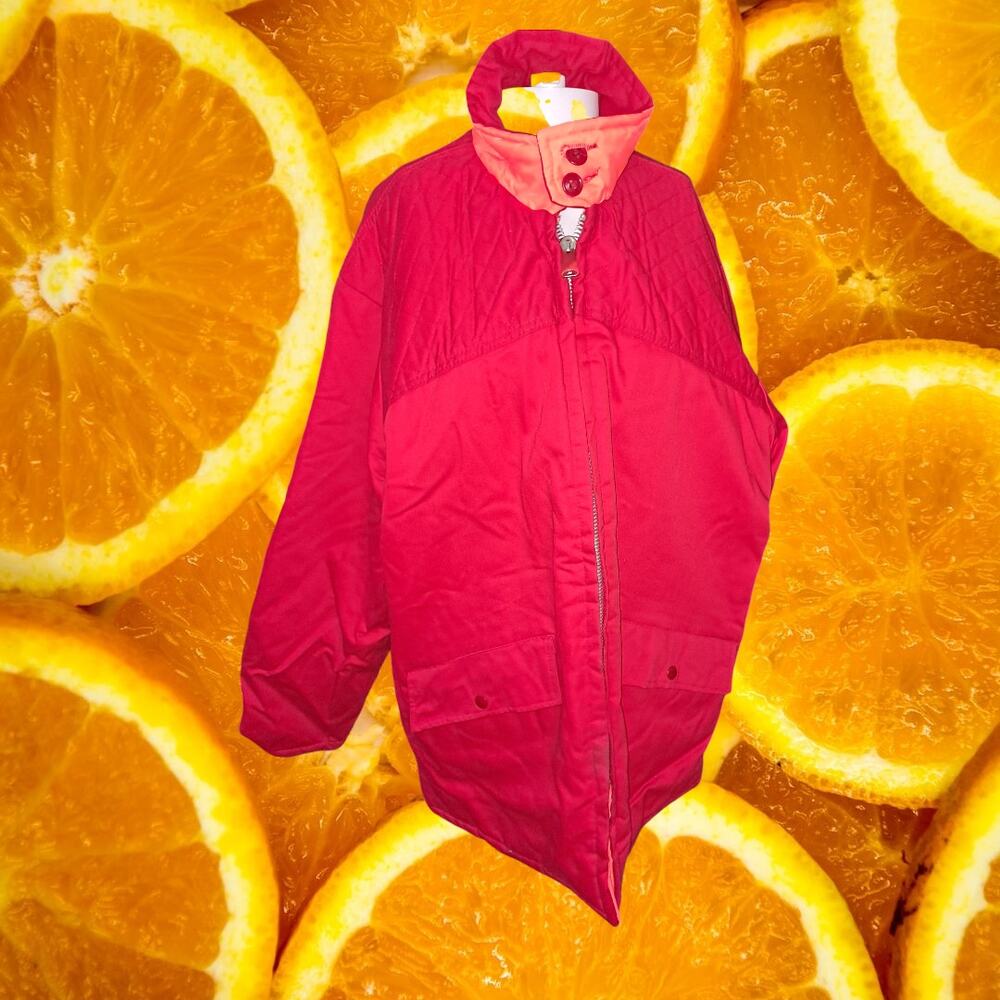 Red Orange‎ Reversible Canvas Insulated Hunting Jacket